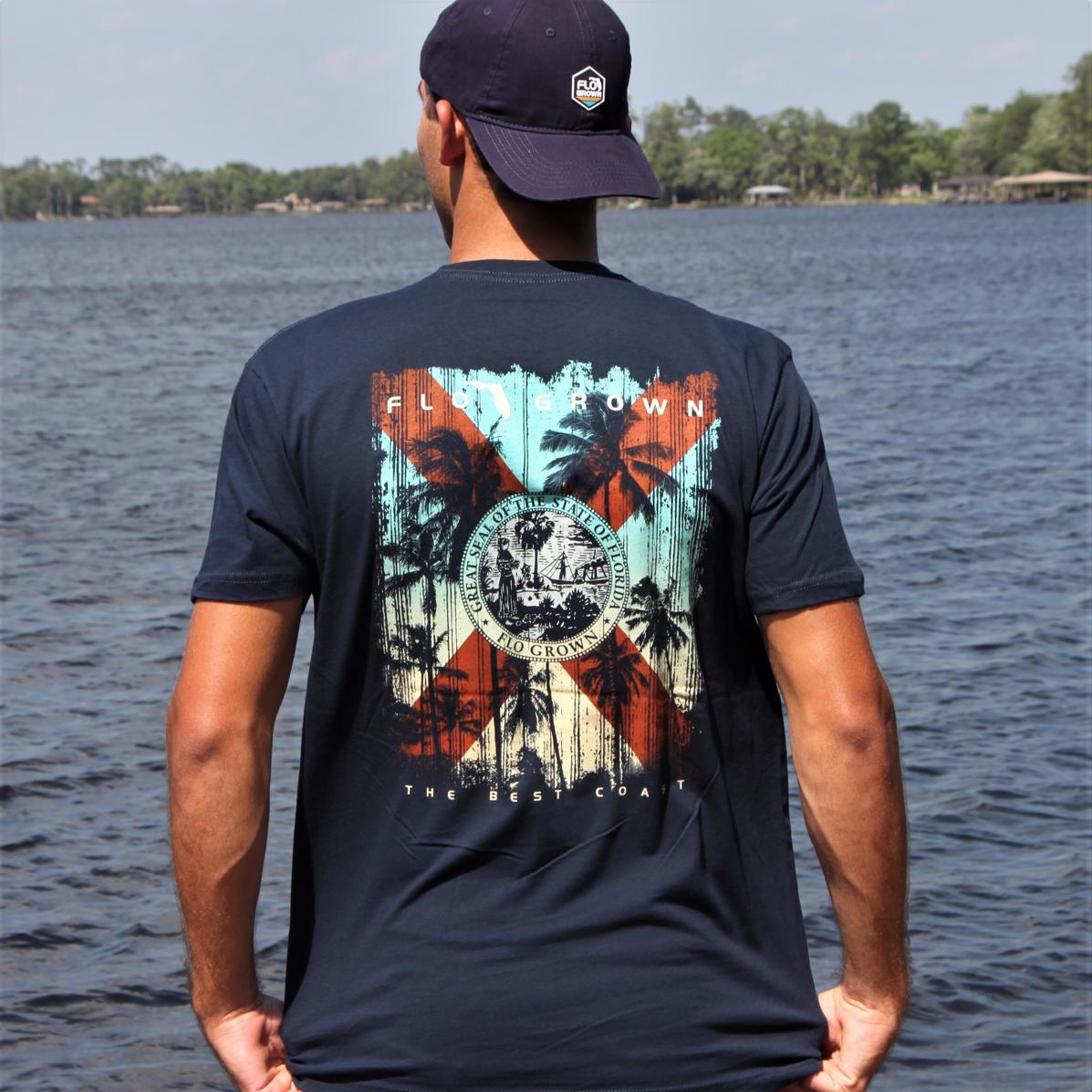 Sunset Flag Tee (model)