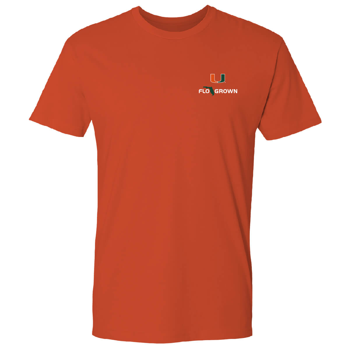 Miami Hurricanes Washed Flag Tee (Orange) - Front