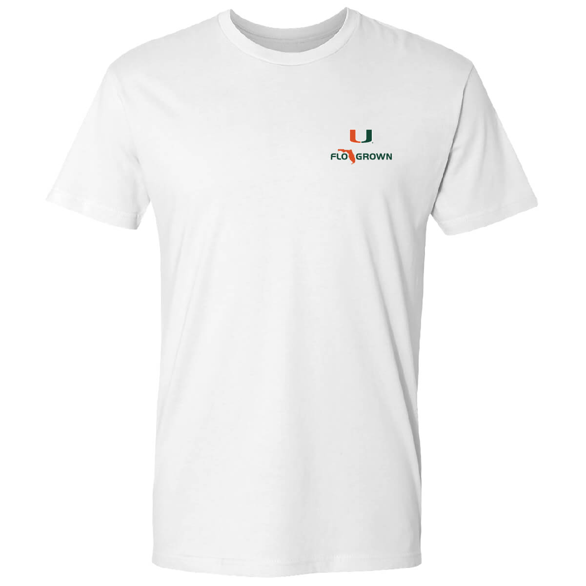 Front view with the UM and FloGrown logo on the left chest.