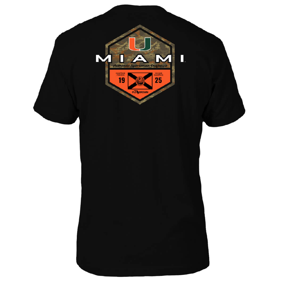 Miami Hurricanes Sportsman Badge Tee - Back