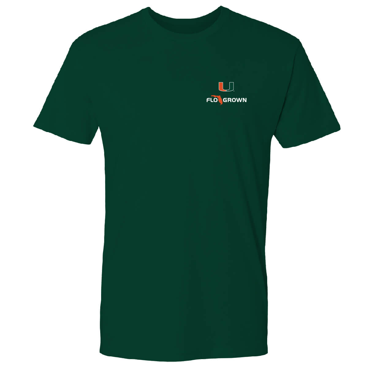 Miami Hurricanes Double Diamond Chest Tee - Front