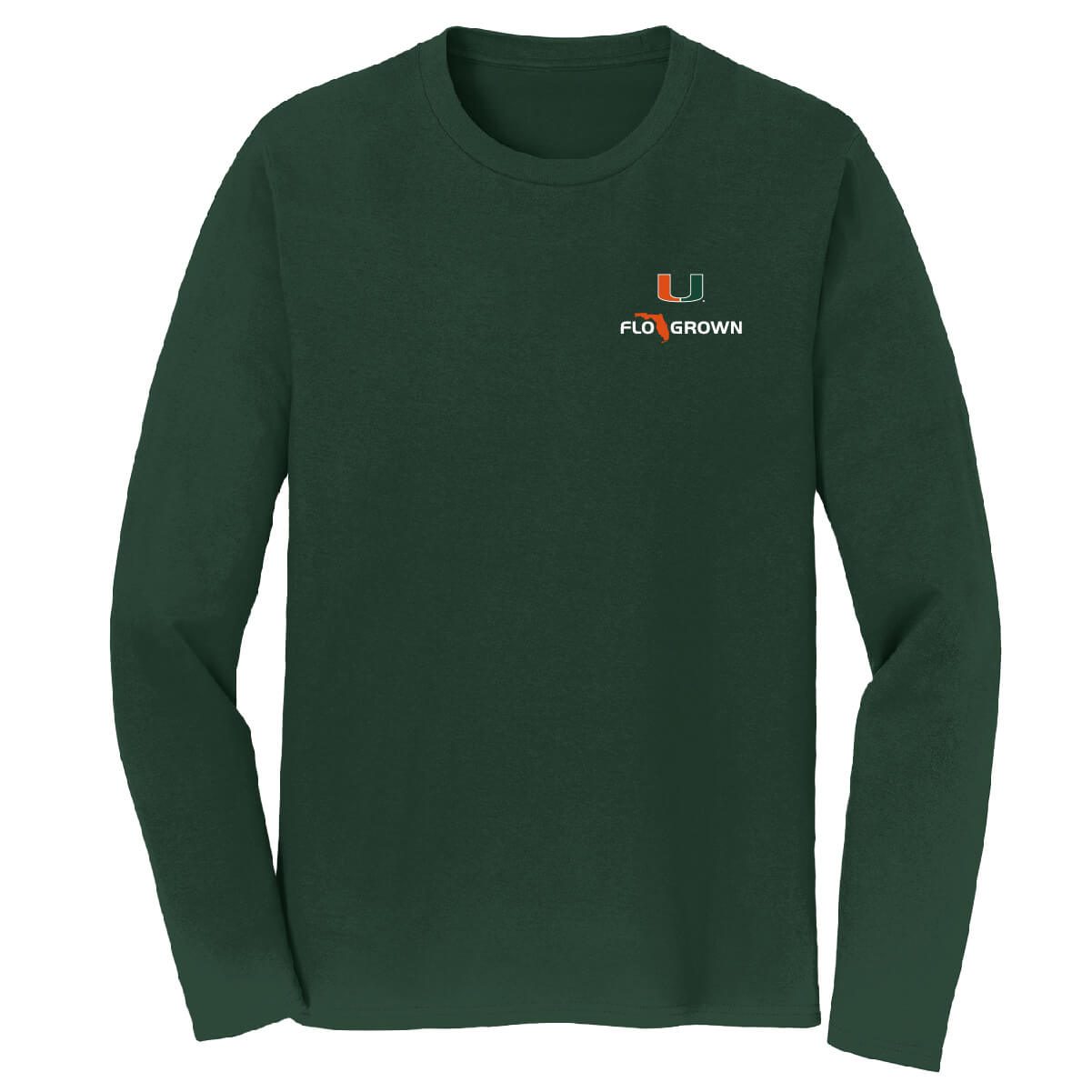 Miami Hurricanes Washed Flag Long Sleeve - Front