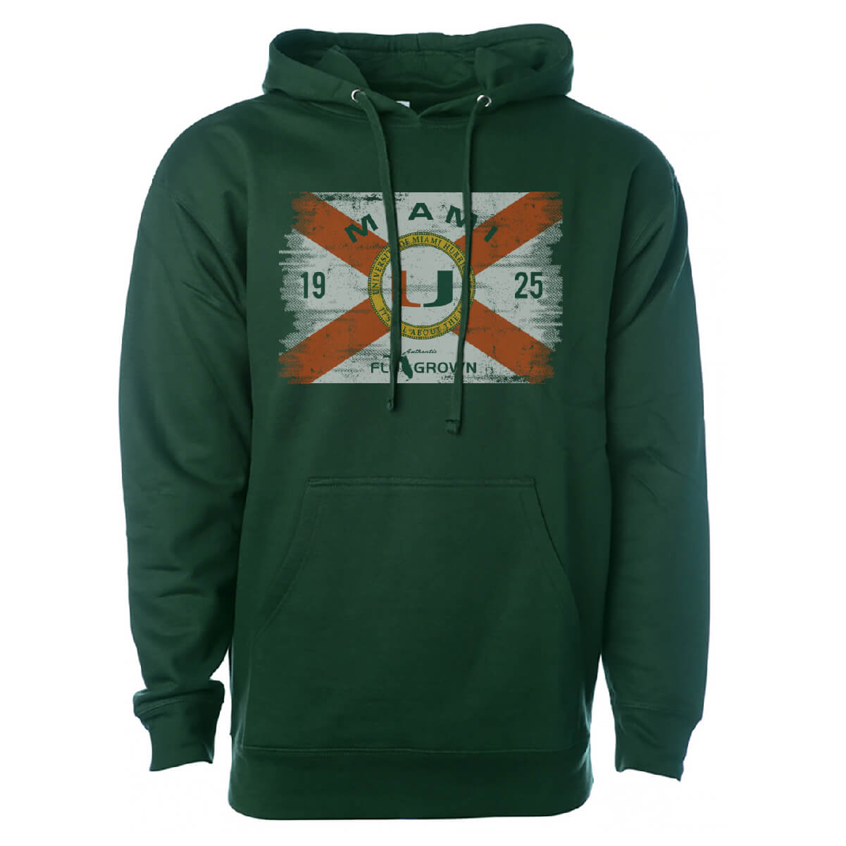 Miami Hurricanes Washed Flag Fleece Hoodie