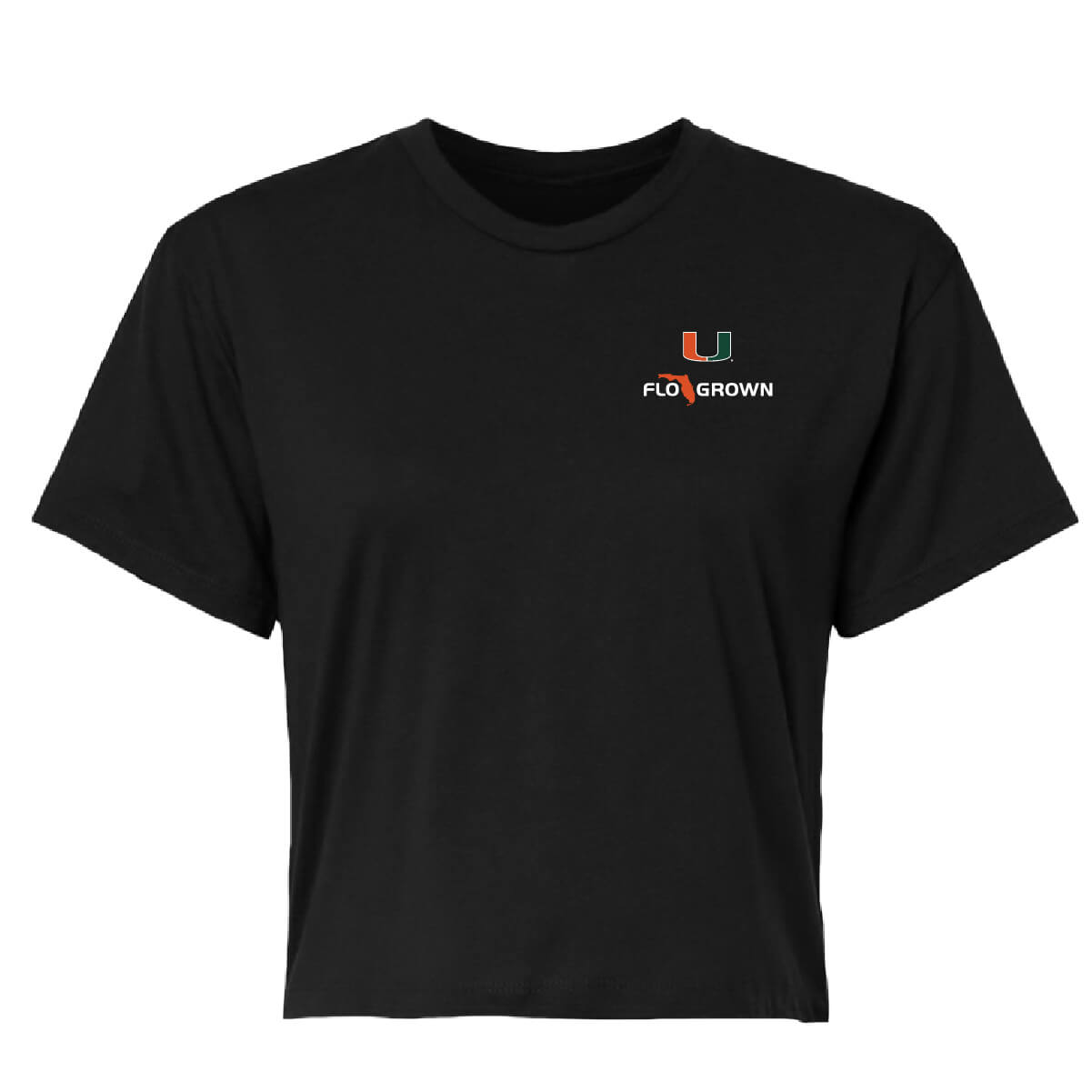Miami Hurricanes Sunset Poster Crop Top - Front