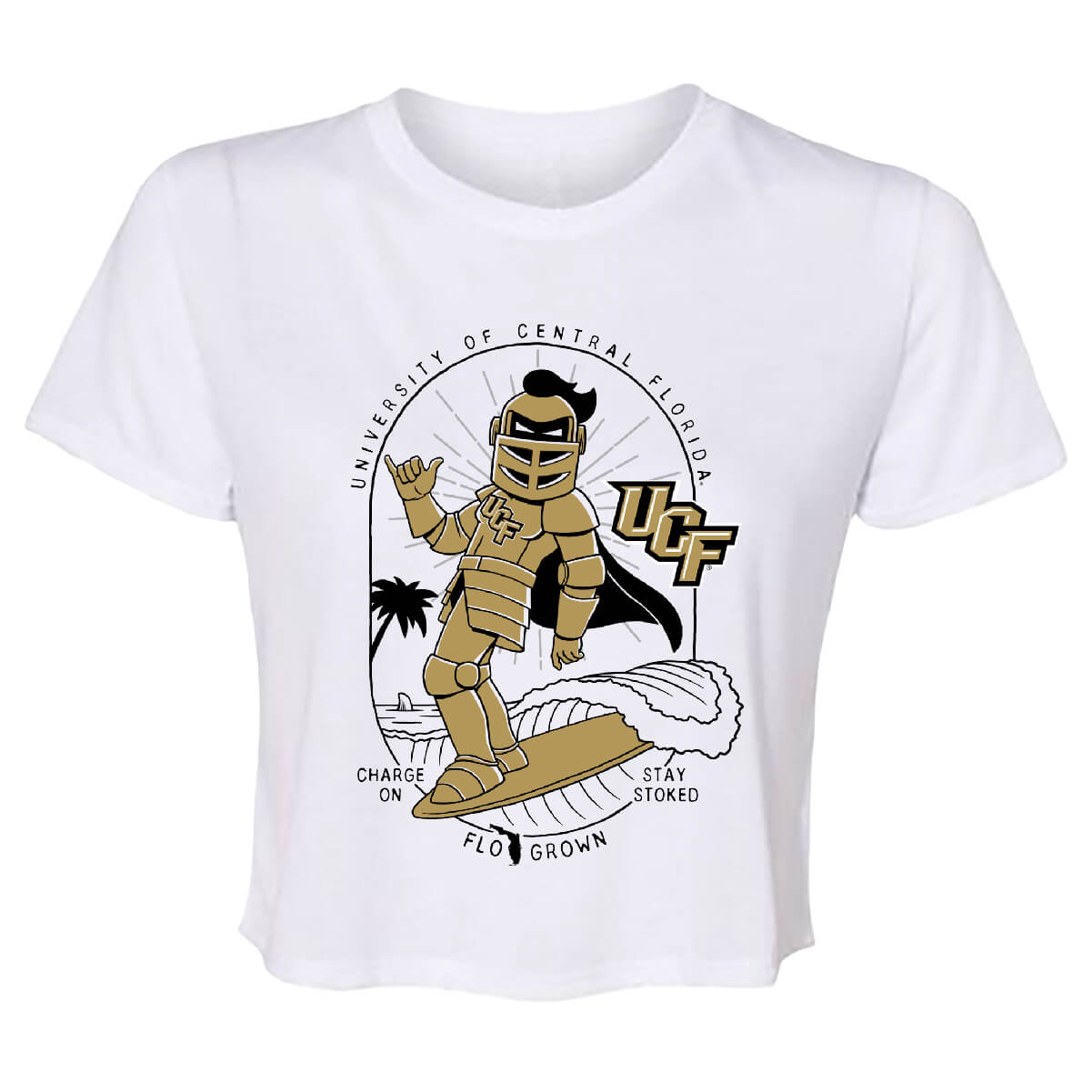 UCF Knights Knightro Surfer Crop Top