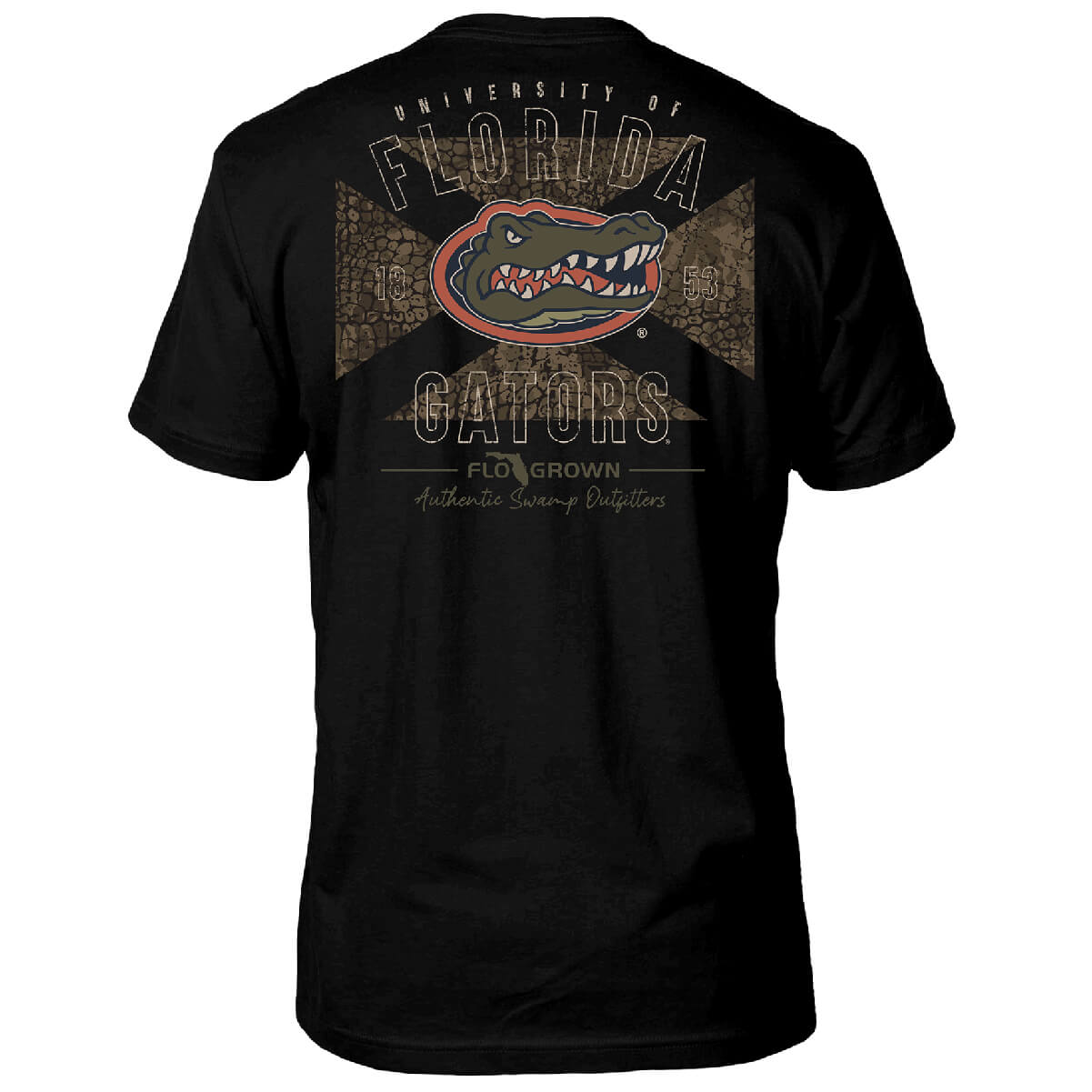 FloGrown Men's Florida Gators Flag Black T-Shirt, Large | Holiday Gift