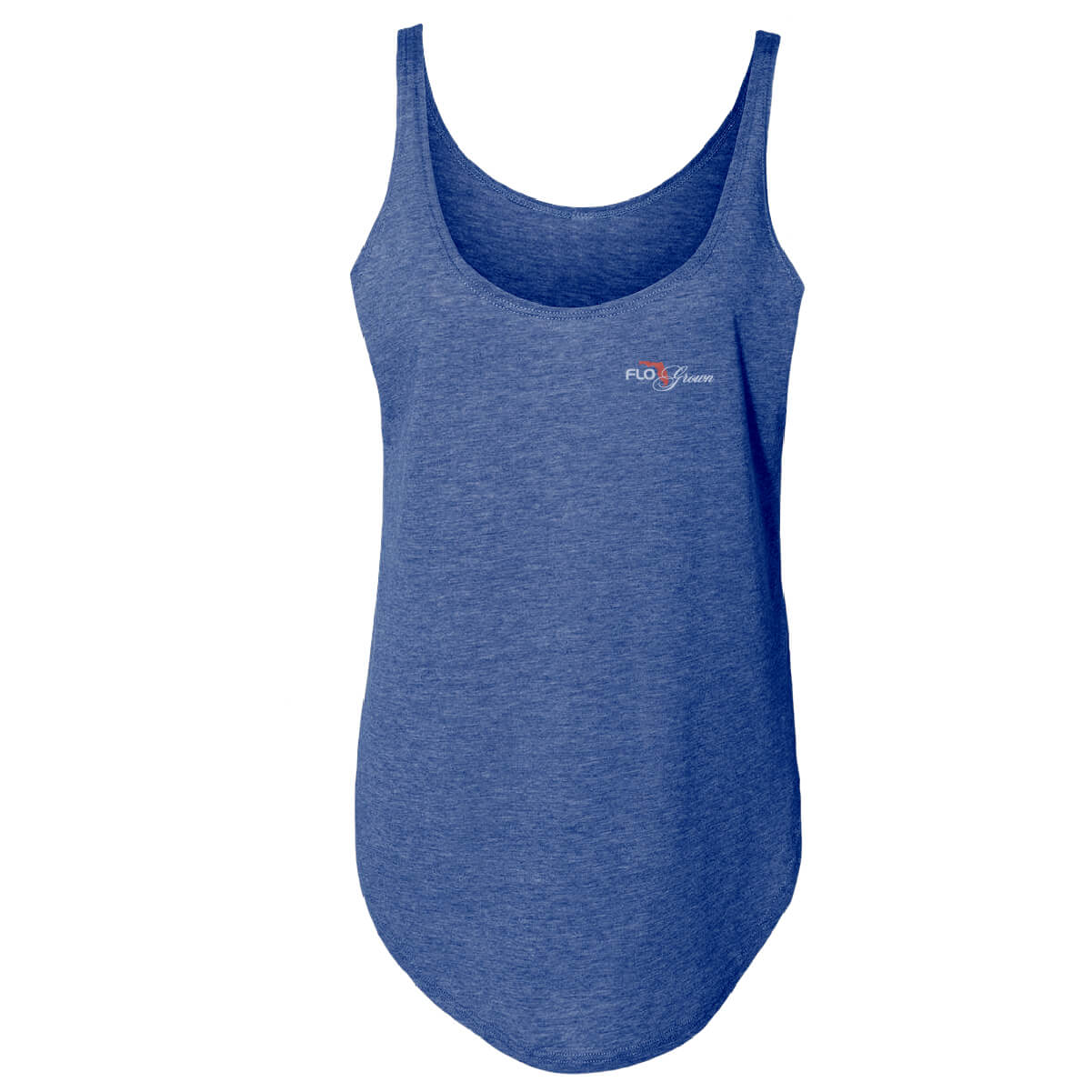 Front view with FloGrown logo on the left chest.