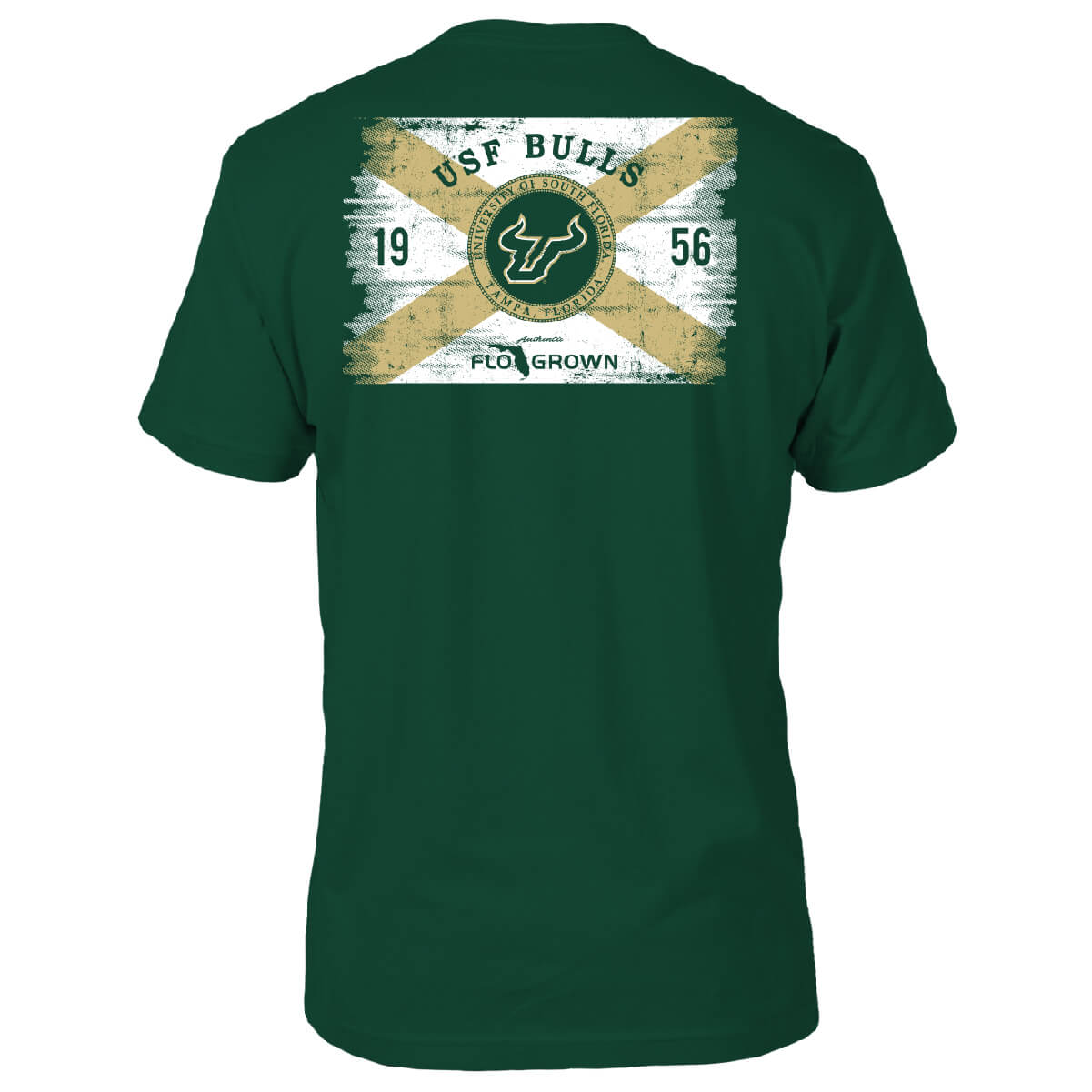 South Florida Bulls Washed Flag Tee - Back
