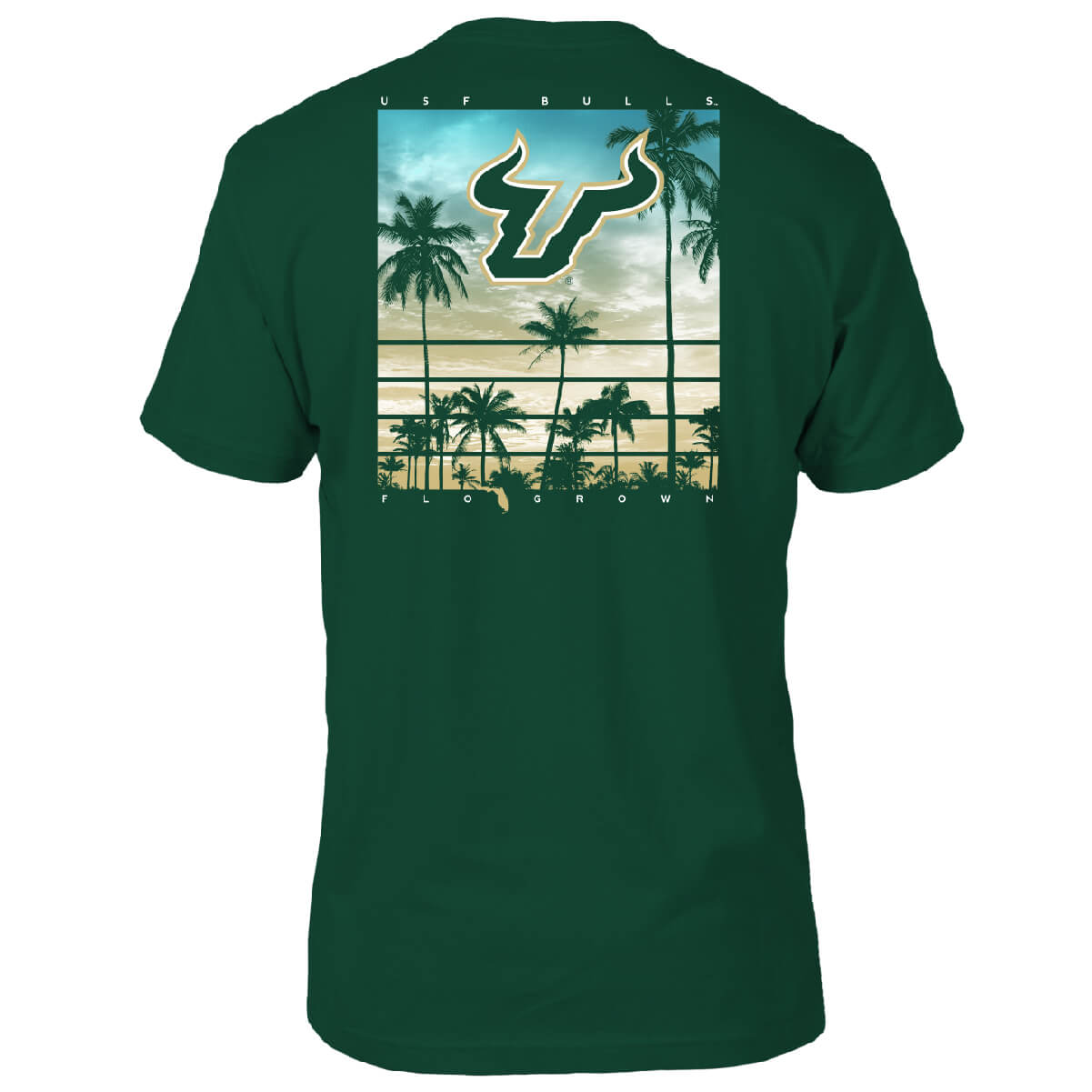 South Florida Bulls Sunset Poster Tee - Back