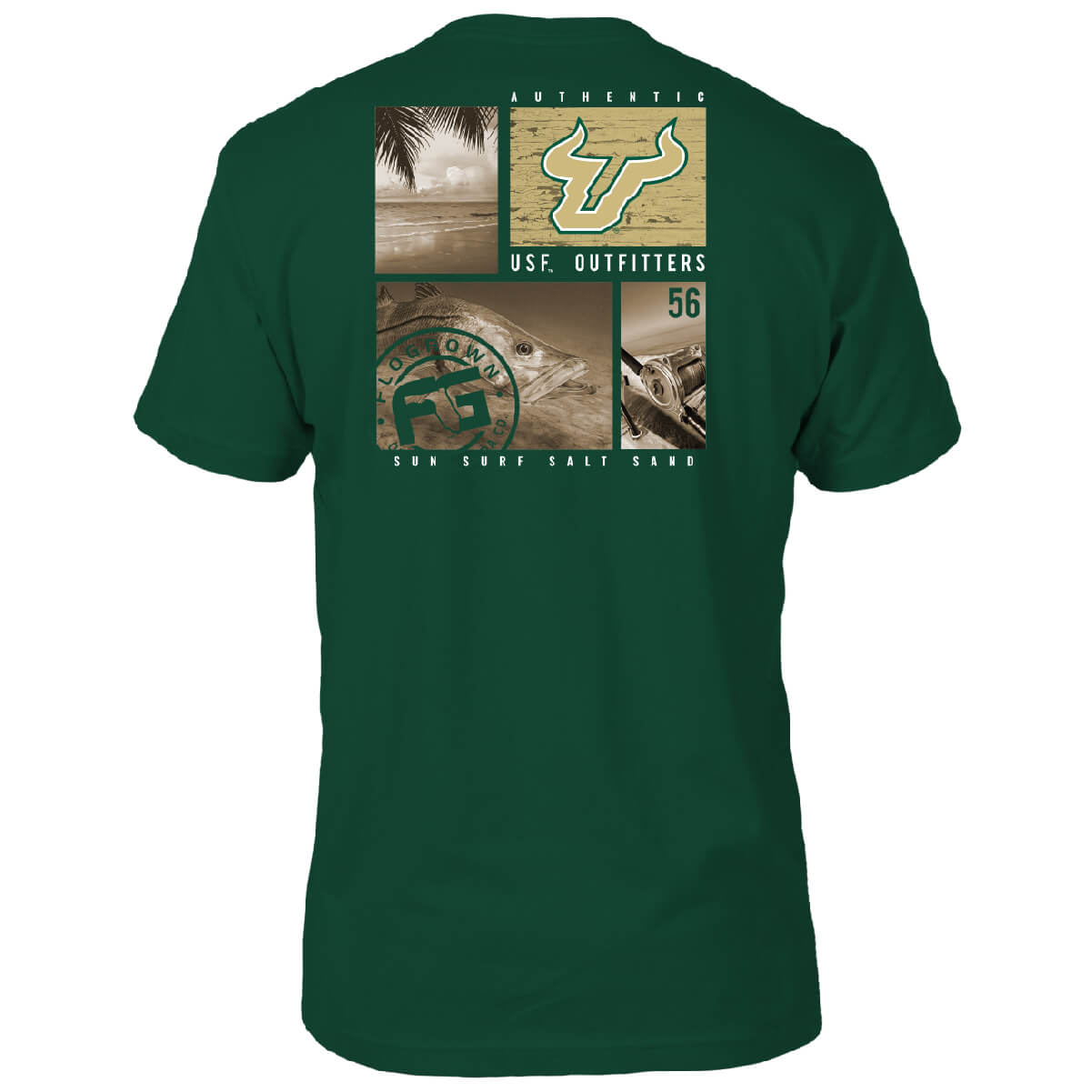 South Florida Bulls Multi Plane Snook Tee - Back