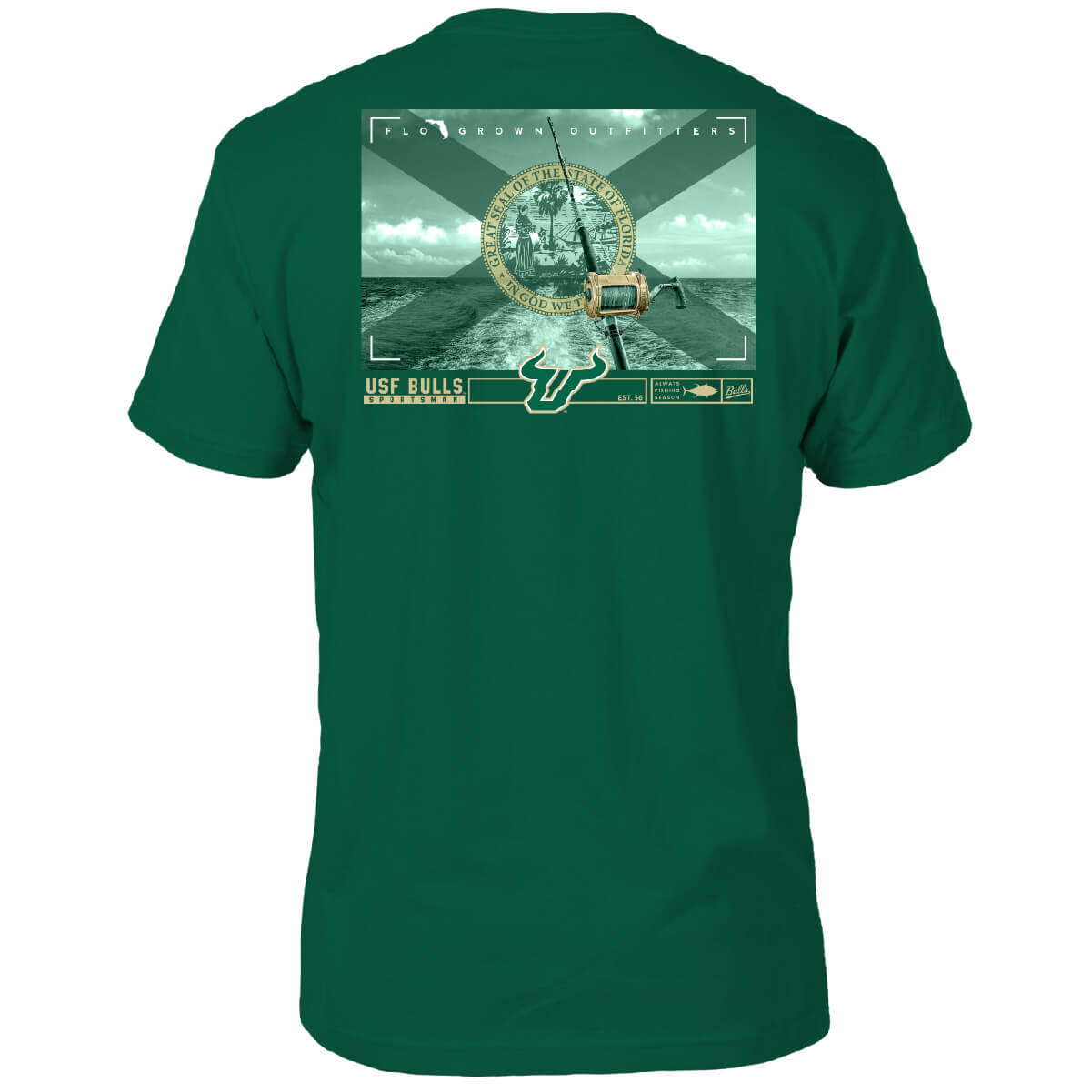 South Florida Bulls Trolling Flag Tee