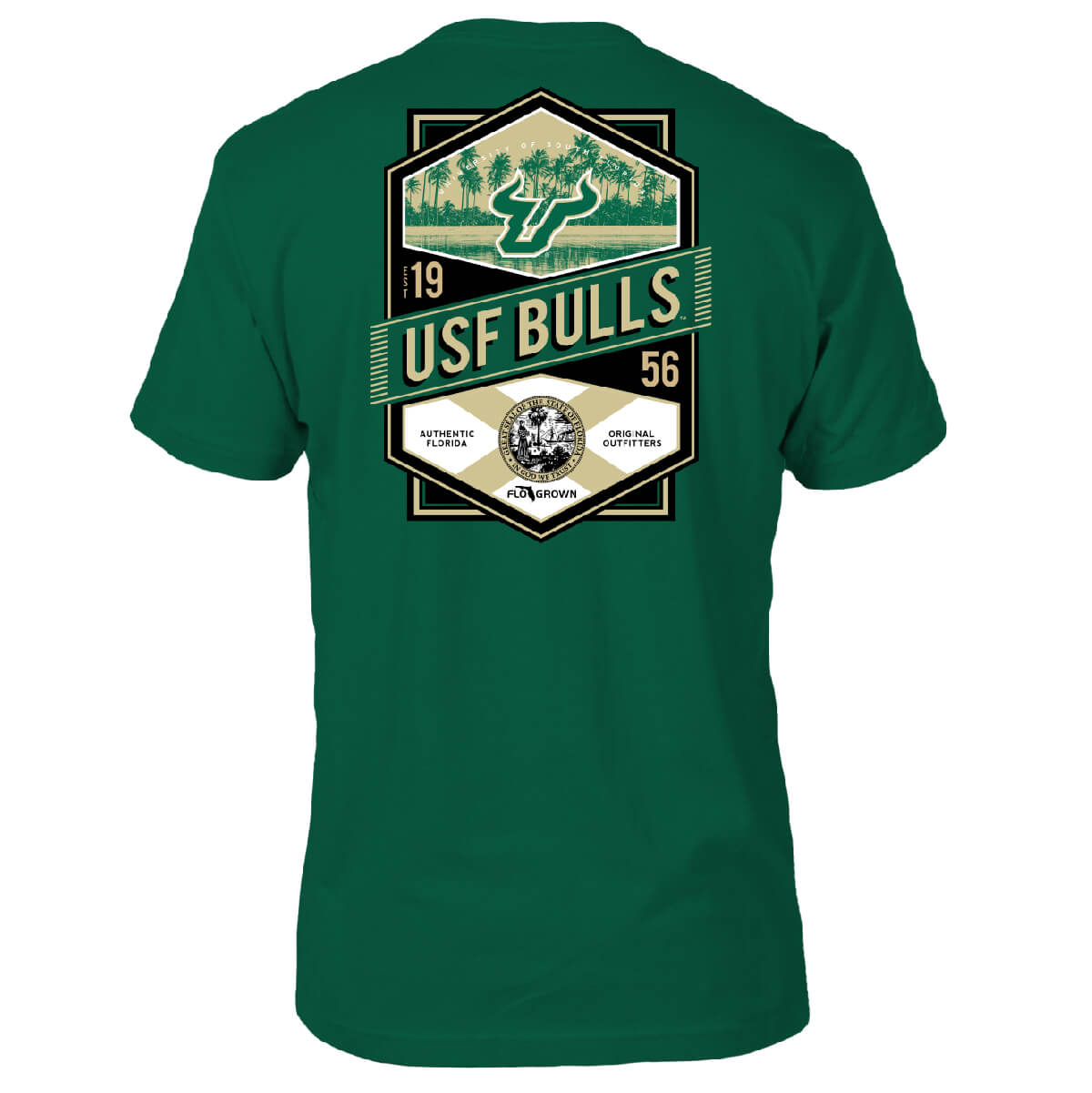 South Florida Bulls Double Diamond Crest Tee