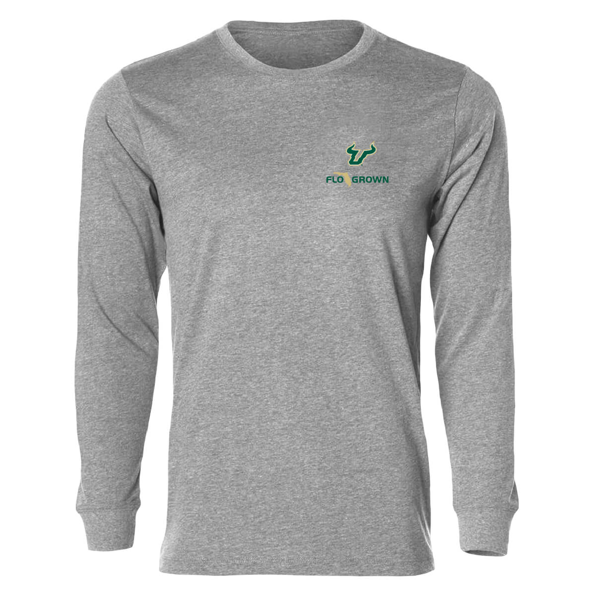 Front view with USF and FloGrown logo on the left chest.