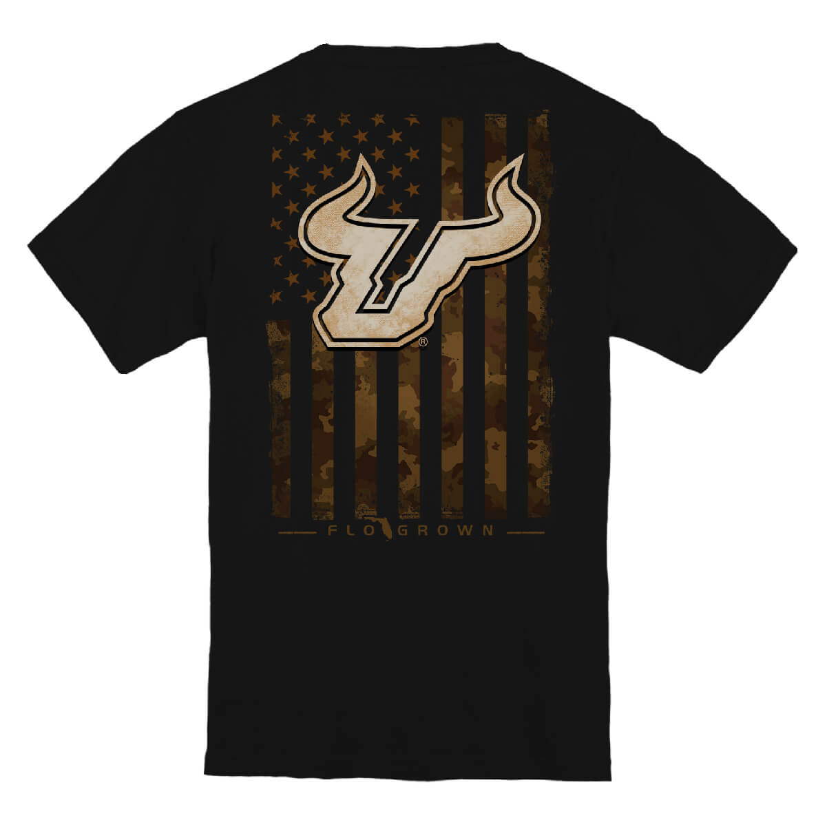 South Florida Bulls US Camo Flag Youth Tee