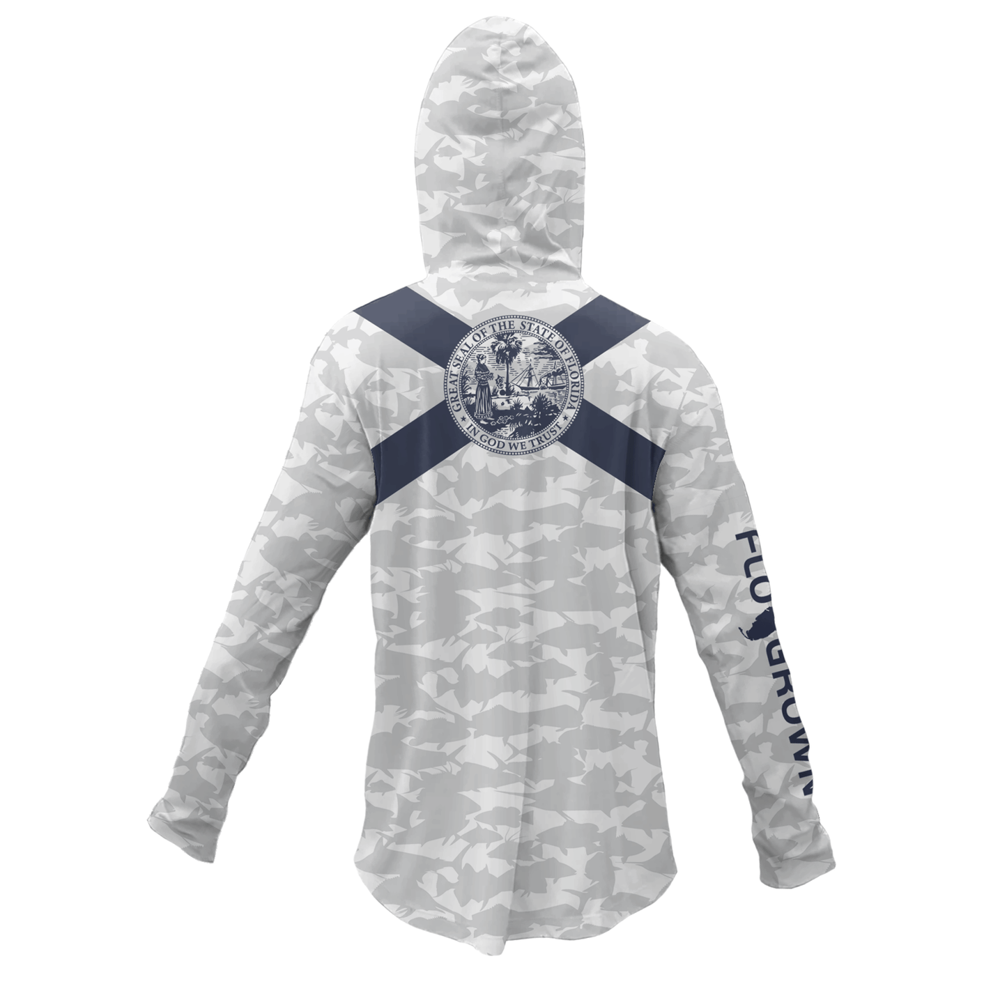 Fishing Camo Womens Performance Hoodie