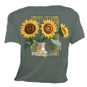 Sunflowers in a Vase Womens Crop Top