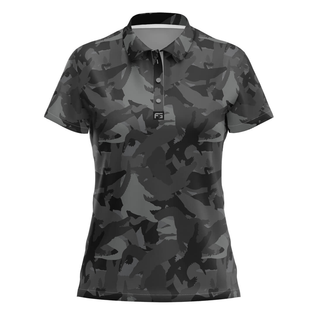 Camo Gator Women's Golf Polo