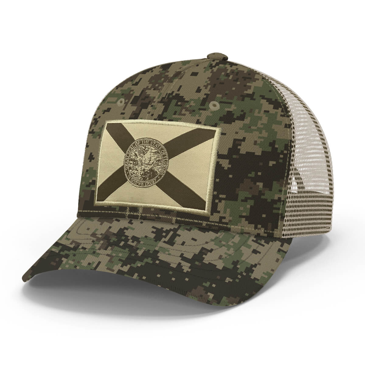 Digital Camo Flag Patch Hat