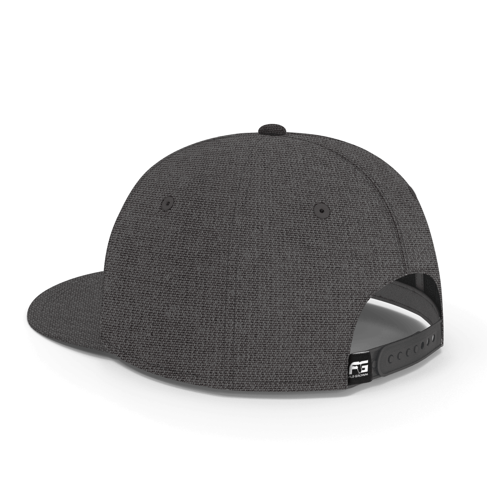 Back view showing a canvas back and snapback.
