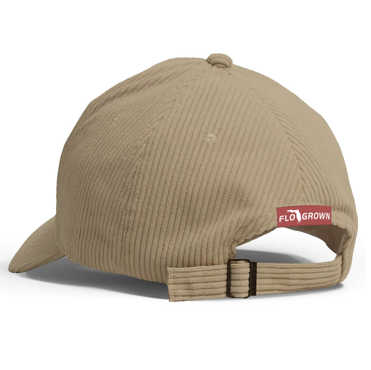 Back view showing adjustable backing and FloGrown logo in the hair opening.