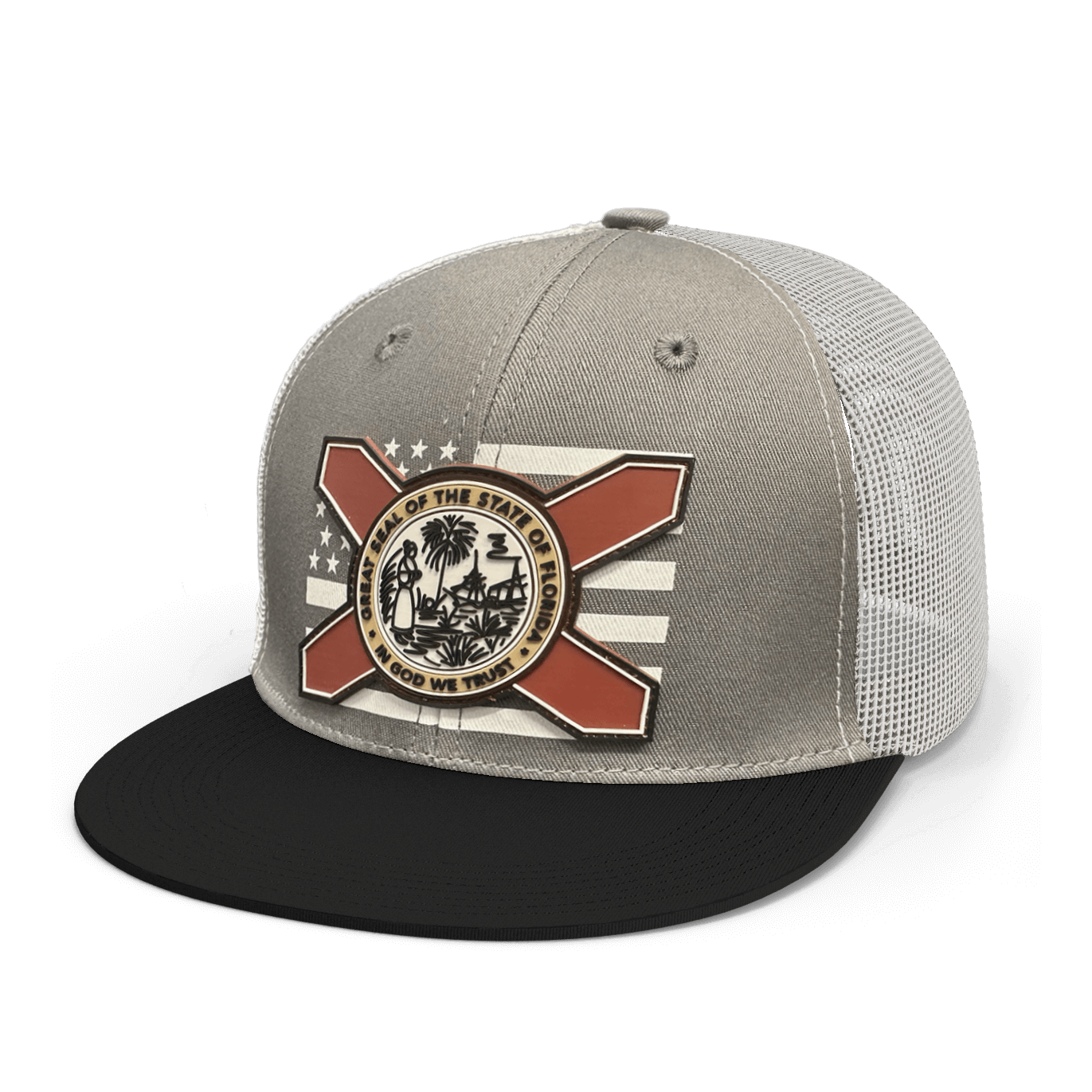 Gray Florida Flag Hat