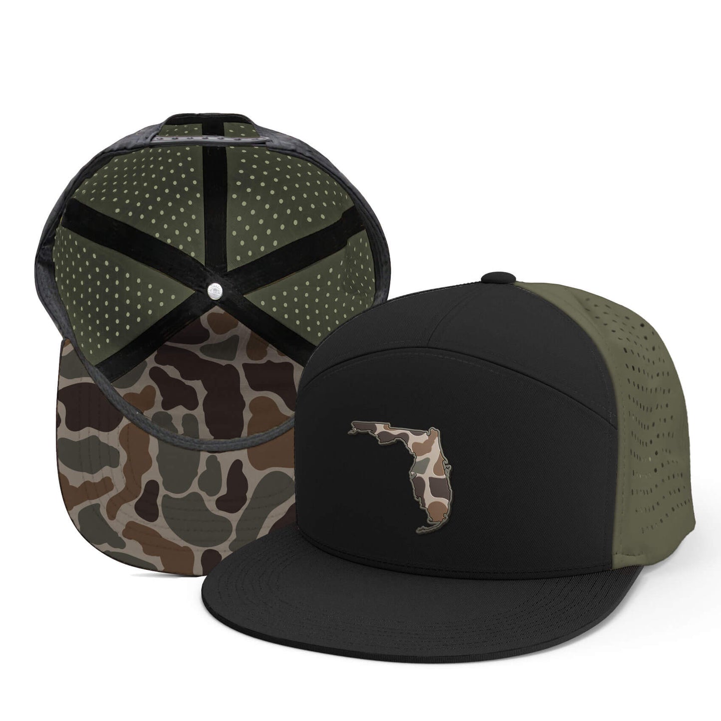 Florida Camo Black Flag Performance Hat