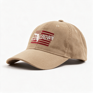 Tan hat with a Florida flag embroidered and the FloGrown logo in a script text.