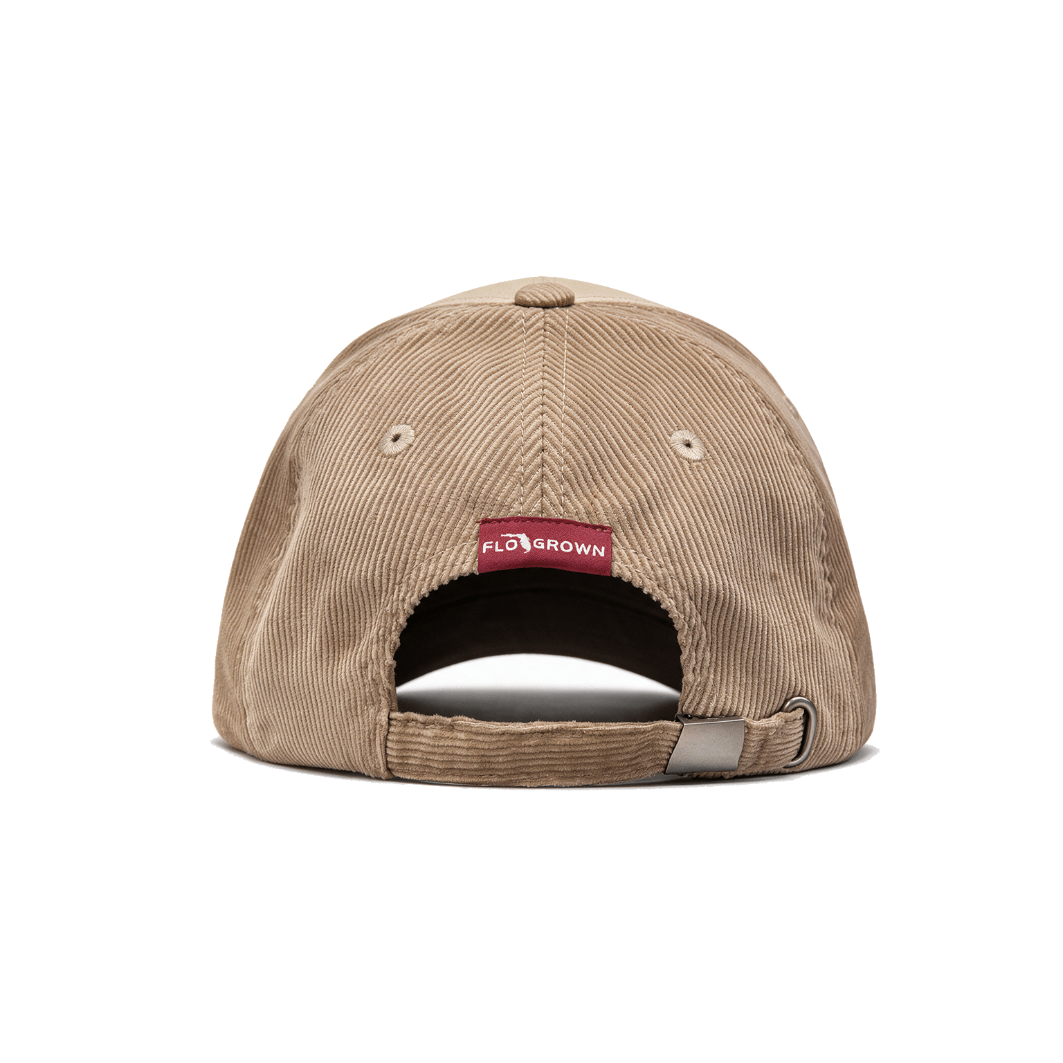 Back view showing adjustable backing and FloGrown logo in the hair opening.