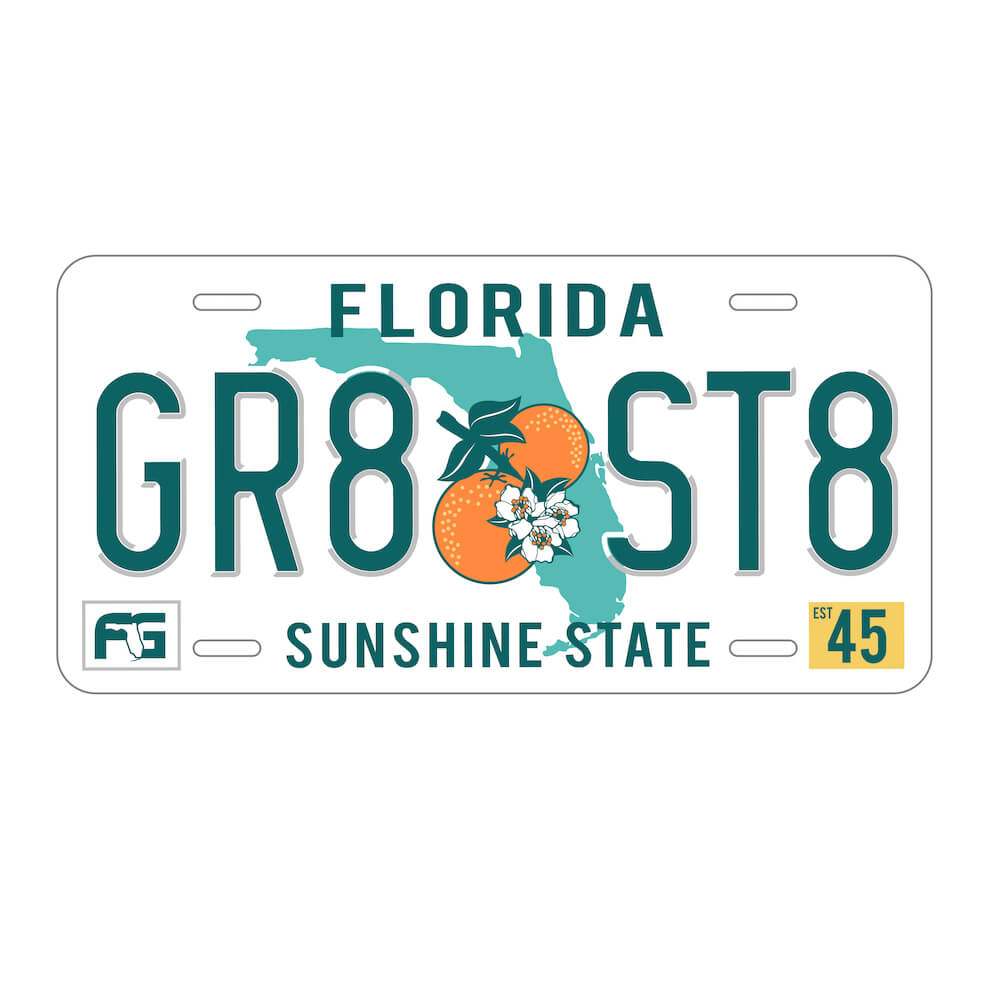 GR8 ST8 License Plate