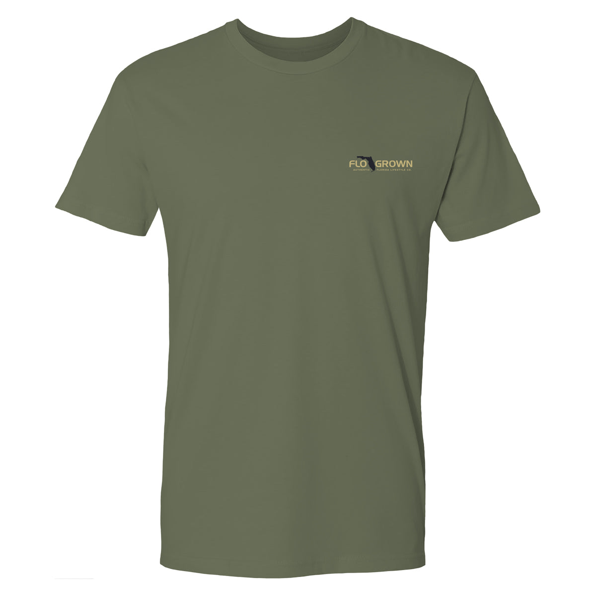 Front view with FloGrown logo on left chest