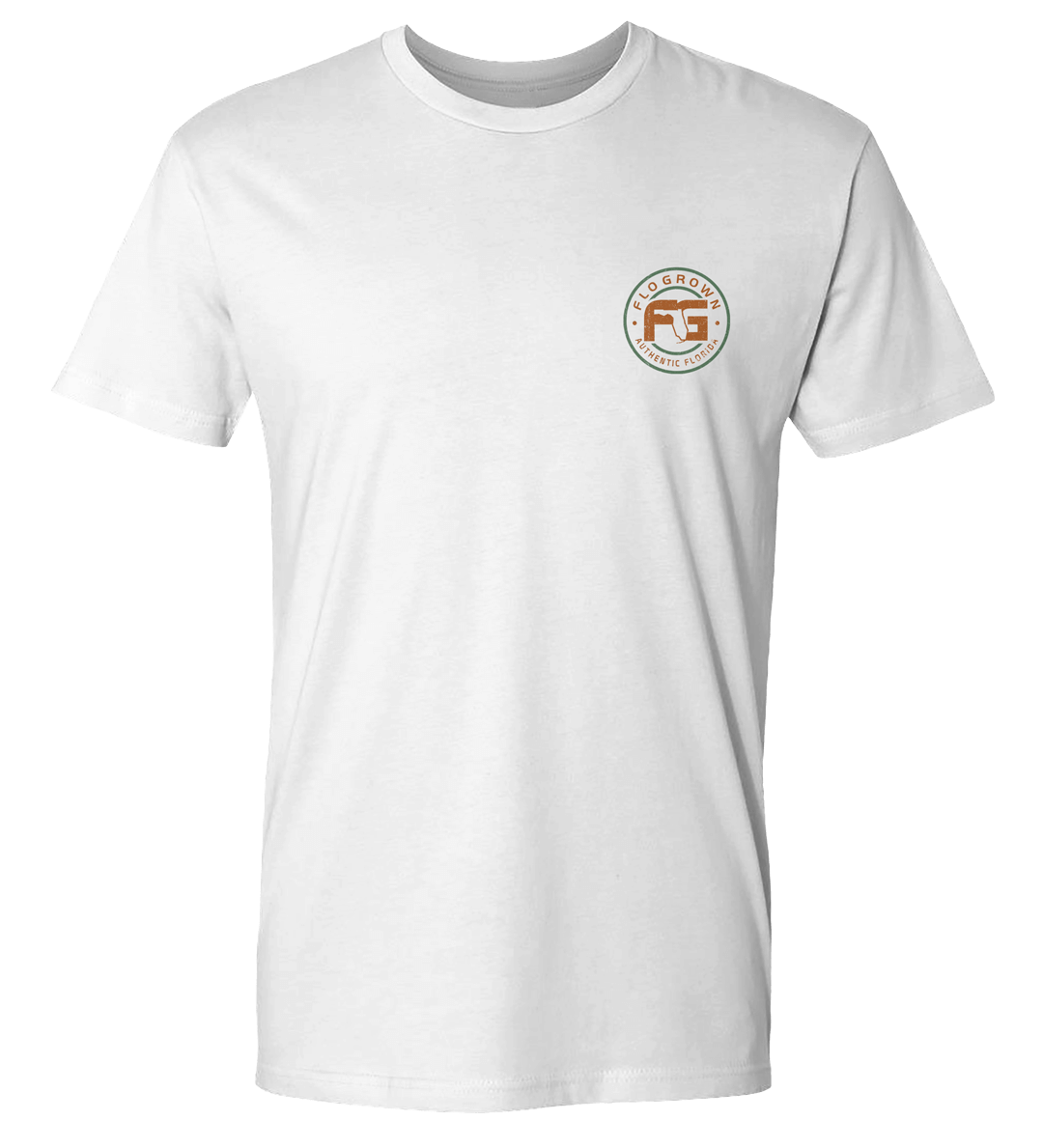 Front view with circle FloGrown logo on left chest