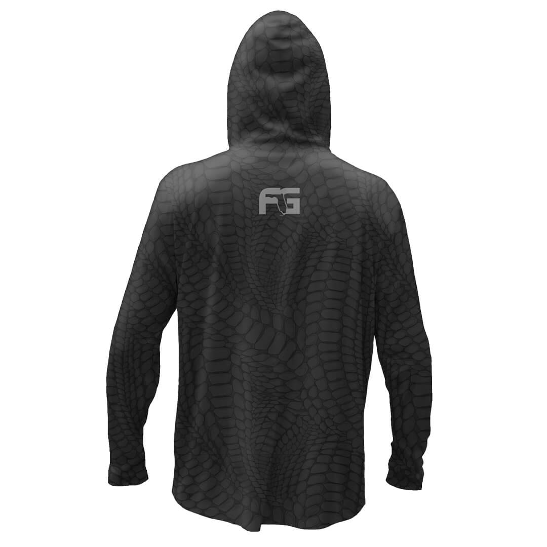 Back view featuring the same gator skin pattern with the FG logo on the center back.