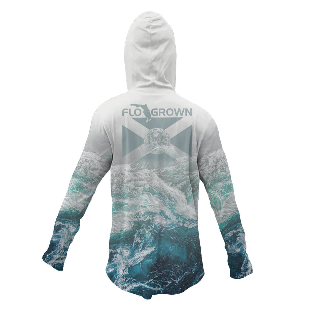 Teal Shore Womens Performance Hoodie