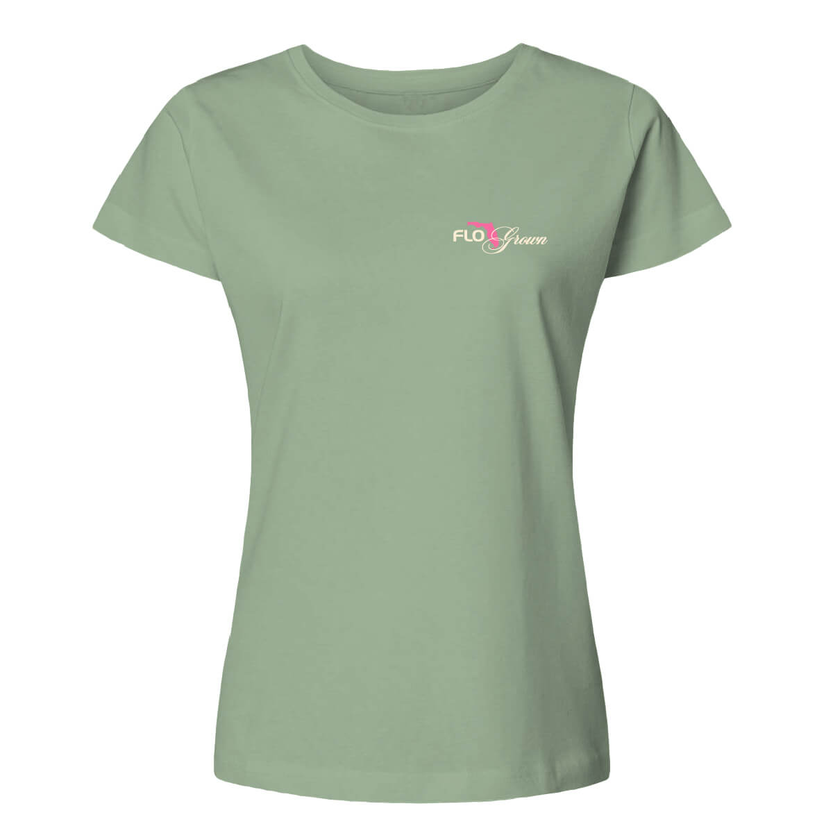 Front view with the FloGrown logo on the left chest.