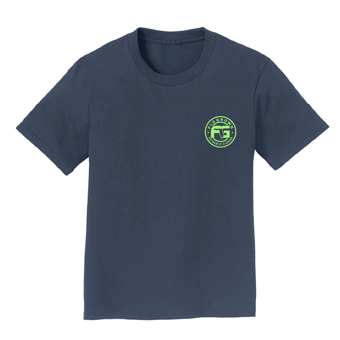 Front view with the FloGrown logo on the left chest.