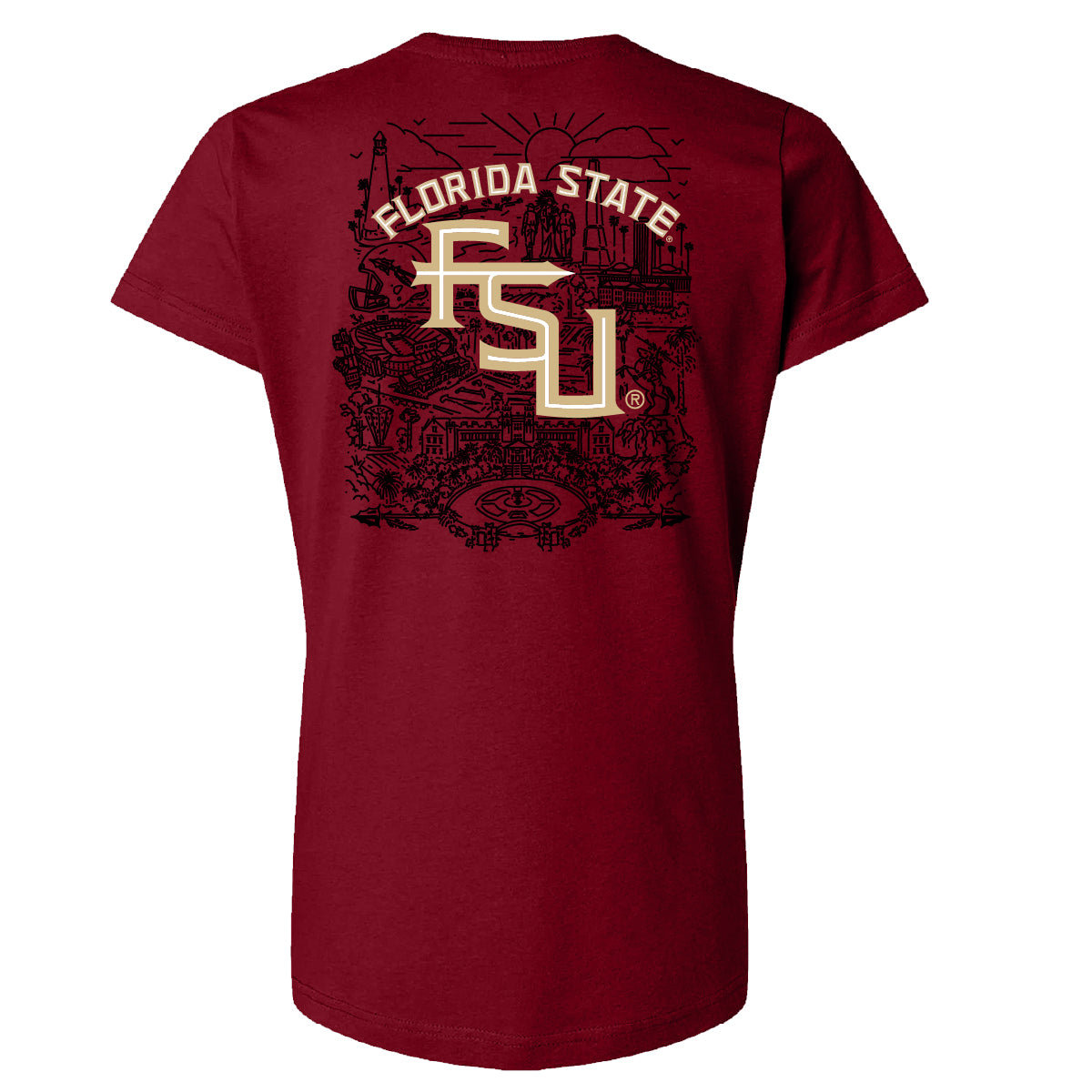 Florida State Seminoles City Lines Womens Tee
