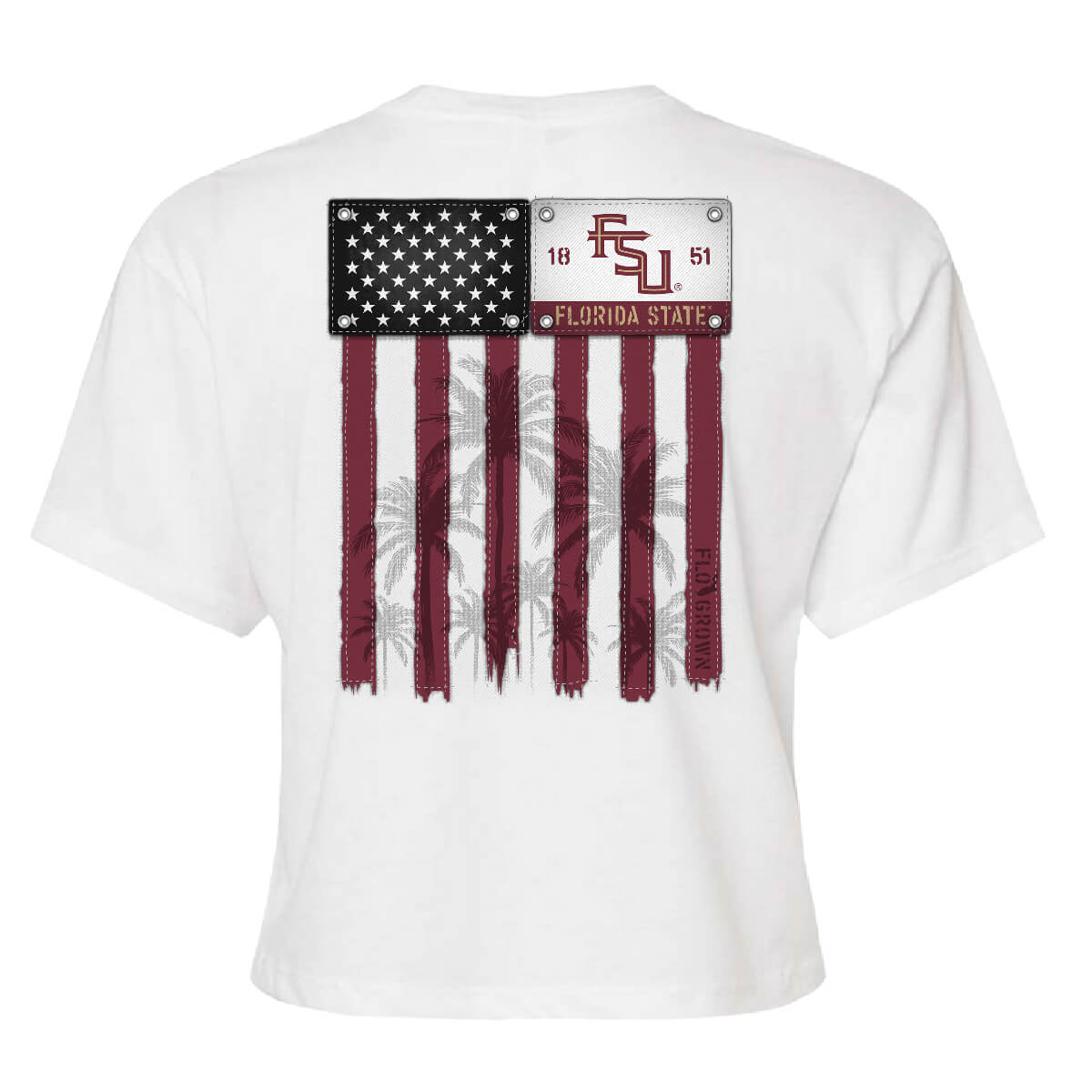 Florida State Seminoles Vintage Flags Crop Top