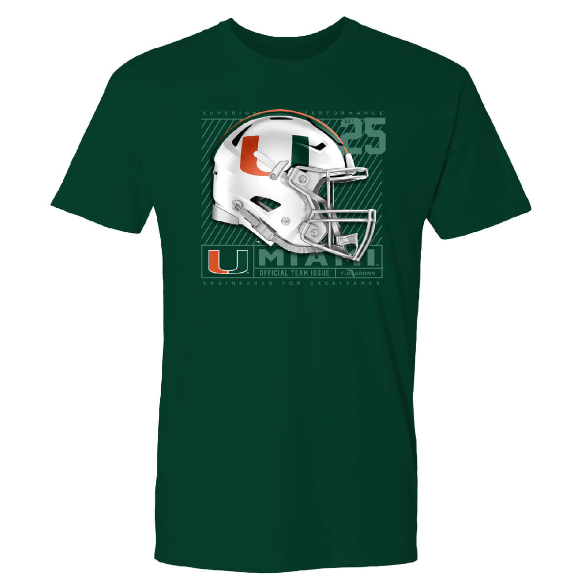 Miami Hurricanes Team Helmet Tee