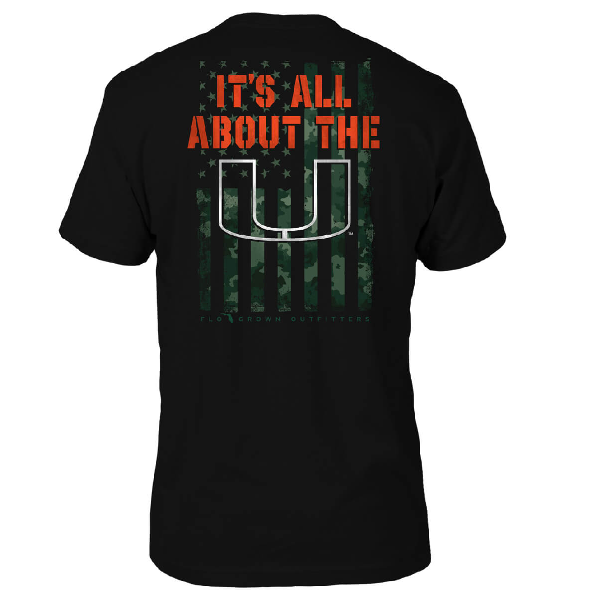 Miami Hurricanes Team Camo Flag Tee