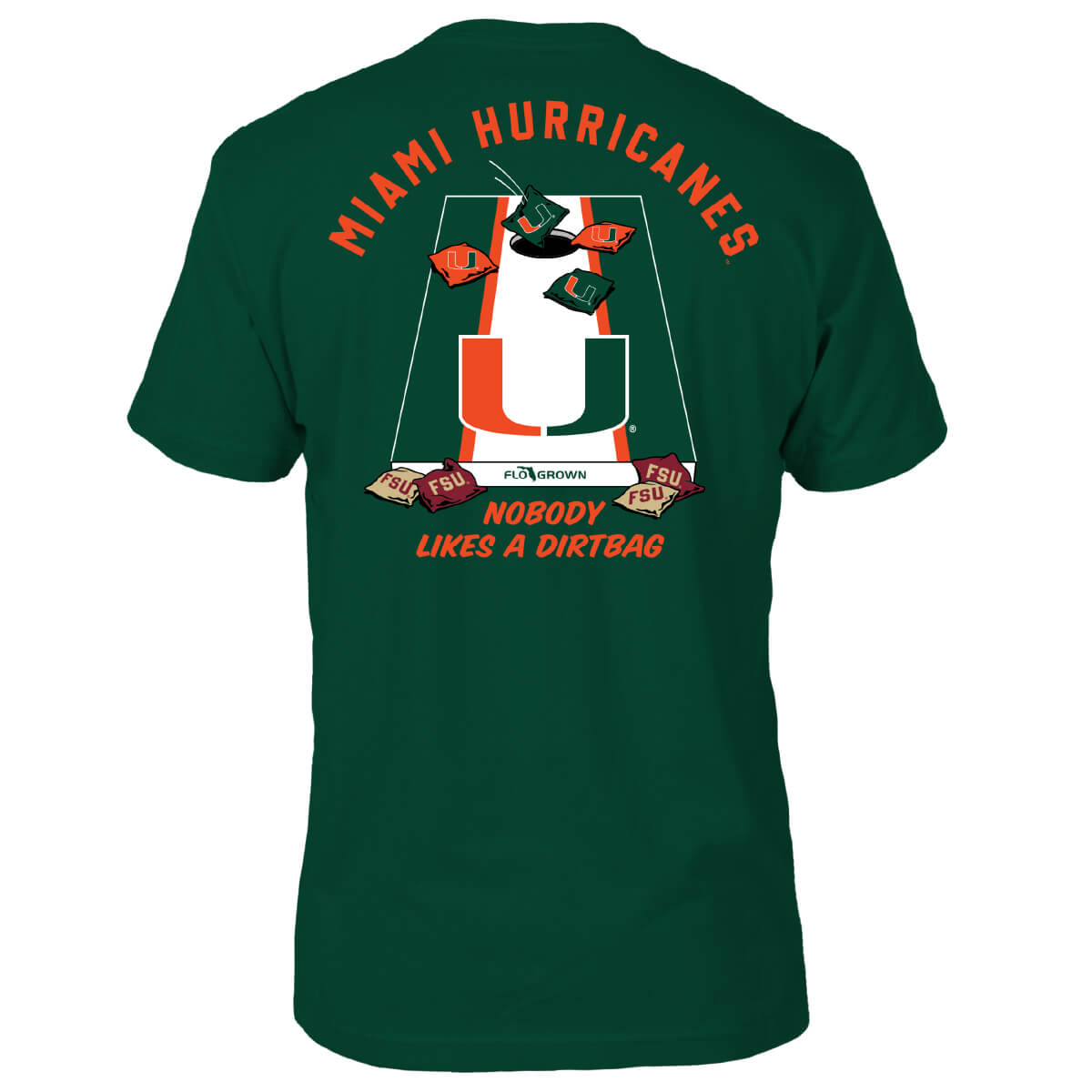 Miami Hurricanes Team Cornhole Tee