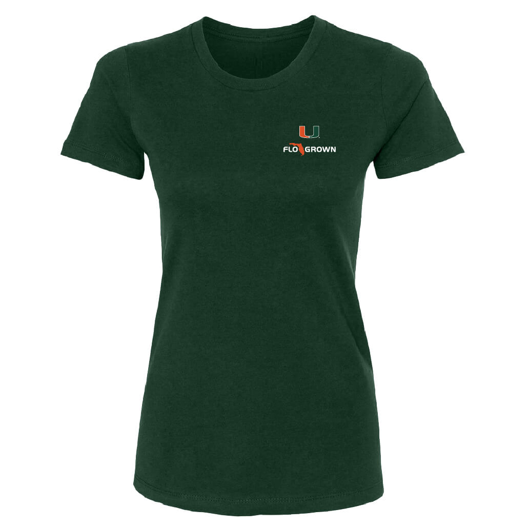 Miami Hurricanes Sunset Poster Womens Tee