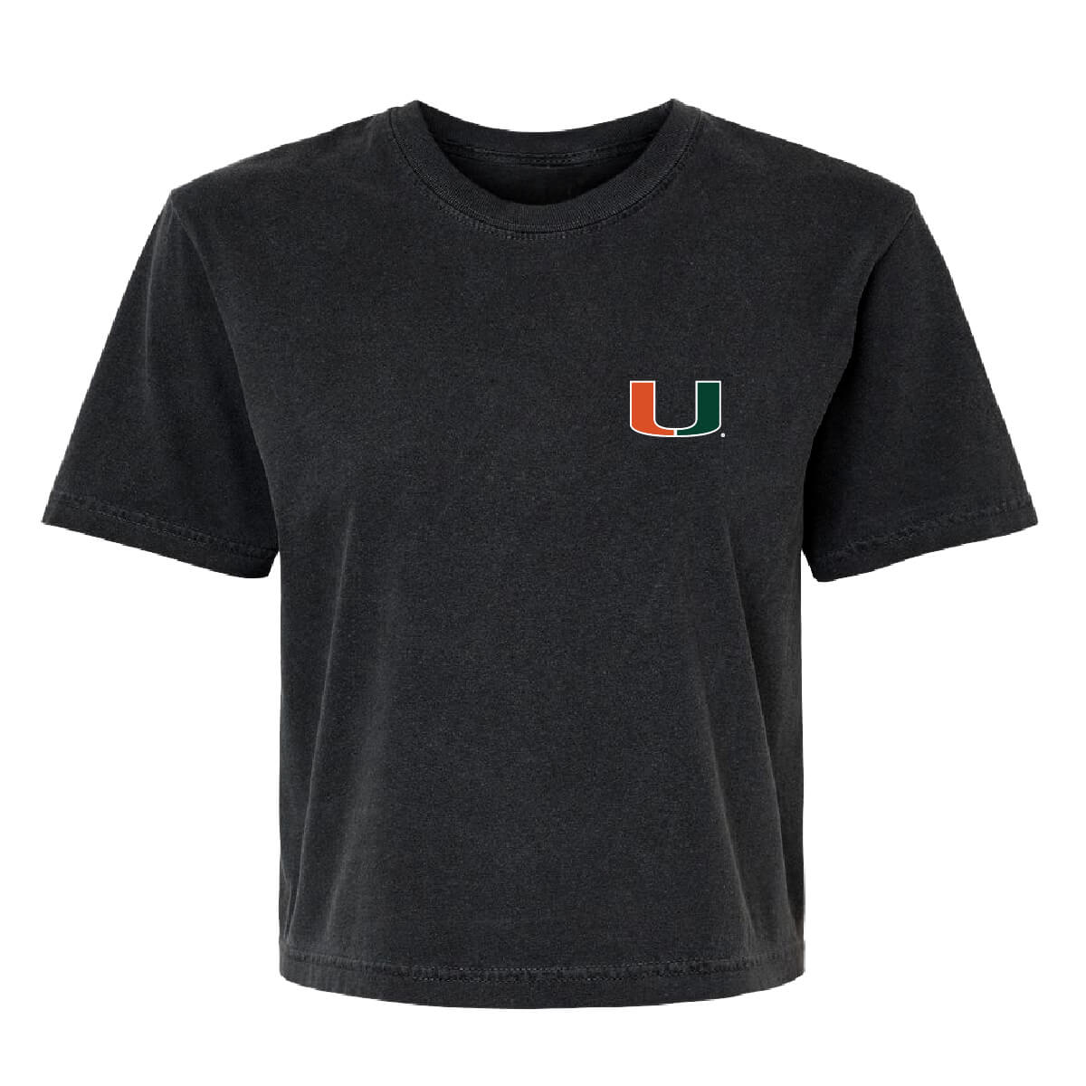 Miami Hurricanes Team Camo Flag Womens Tee