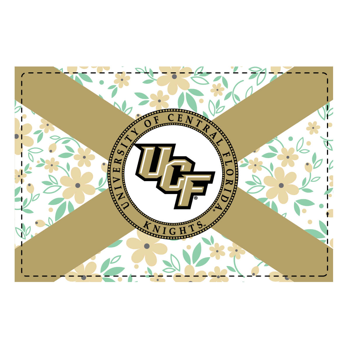 UCF Knights Daisy Flag Decal