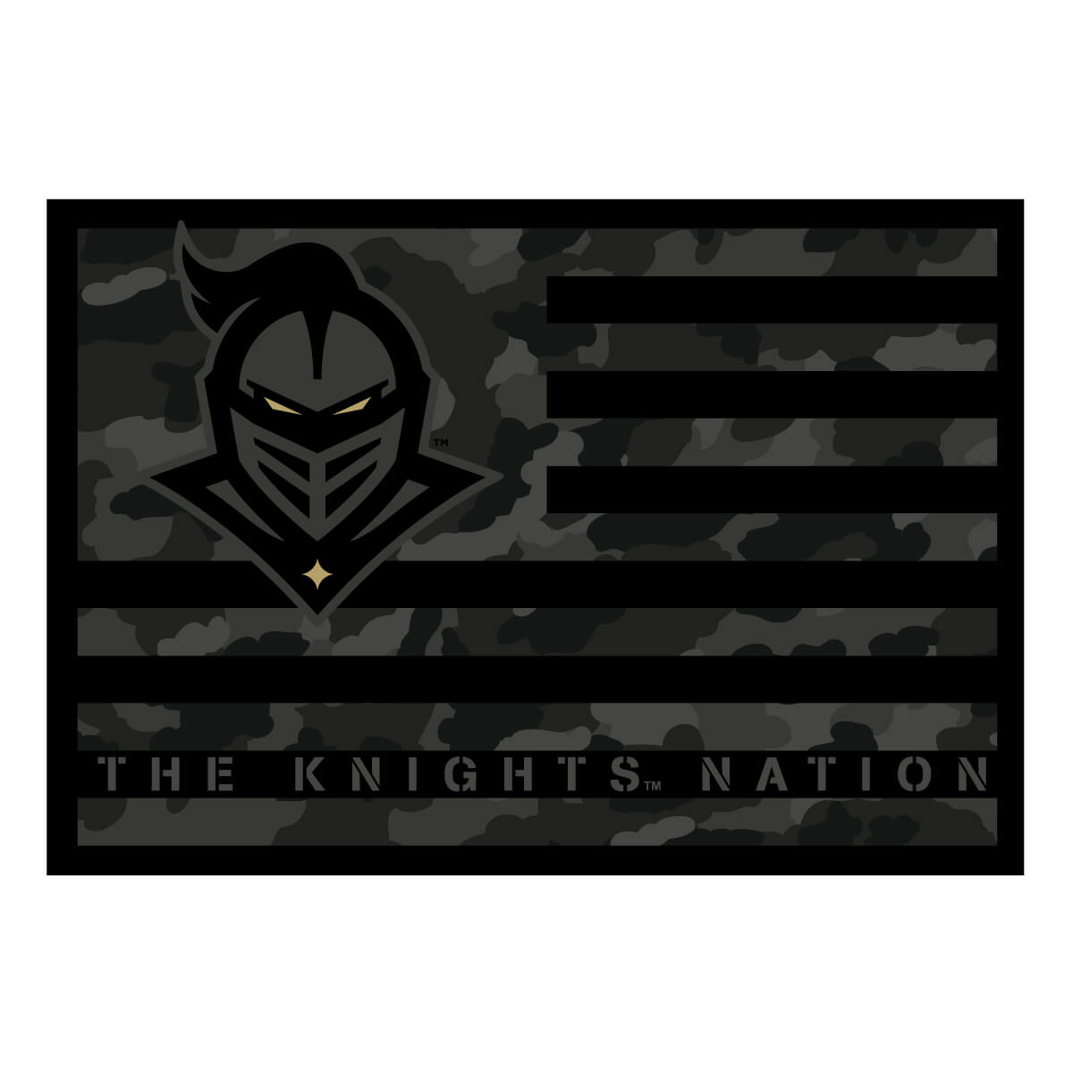 UCF Knights Knight Nation Black Flag Decal