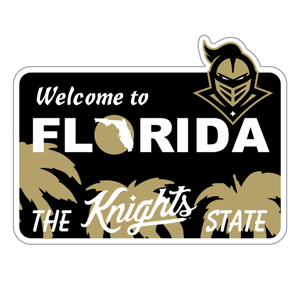 UCF Knights Welcome Sign Decal