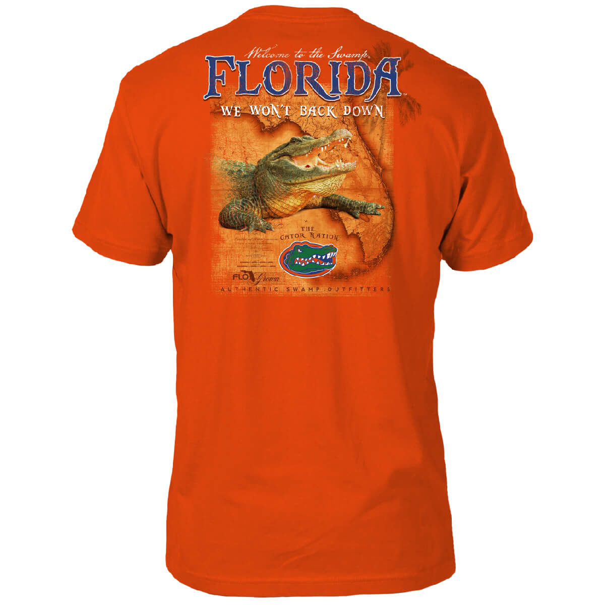 Florida Gators Vintage Map Gator Tee