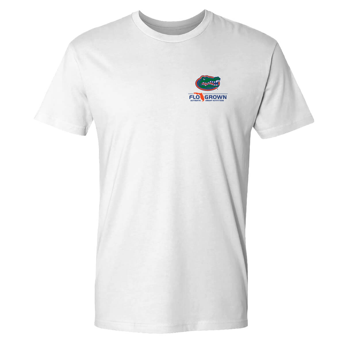 Front view featuring the Florida Gators and FloGrown logos on the left chest.