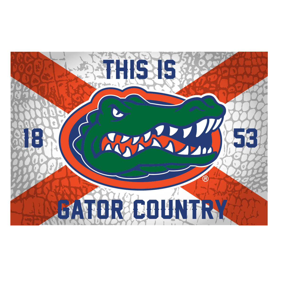 Florida Gators Gator Country Flag Decal