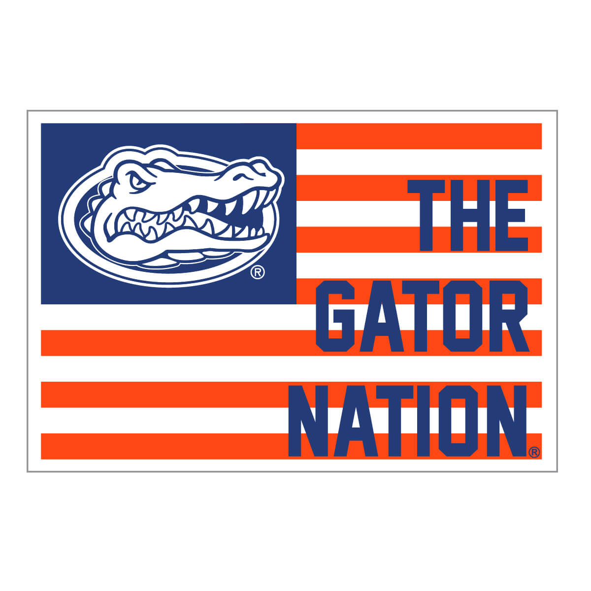 Florida Gators Gator Nation Flag Decal