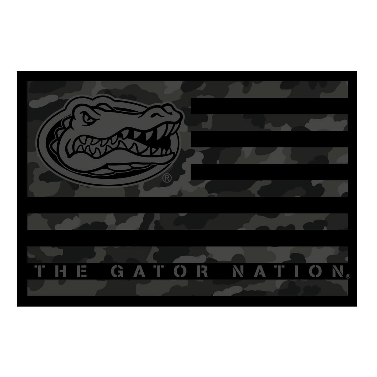Florida Gators Gator Nation Black Flag Decal